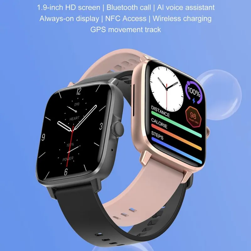 Montre Connectée Femme Or Fonctions Santé NFC Bluetooth